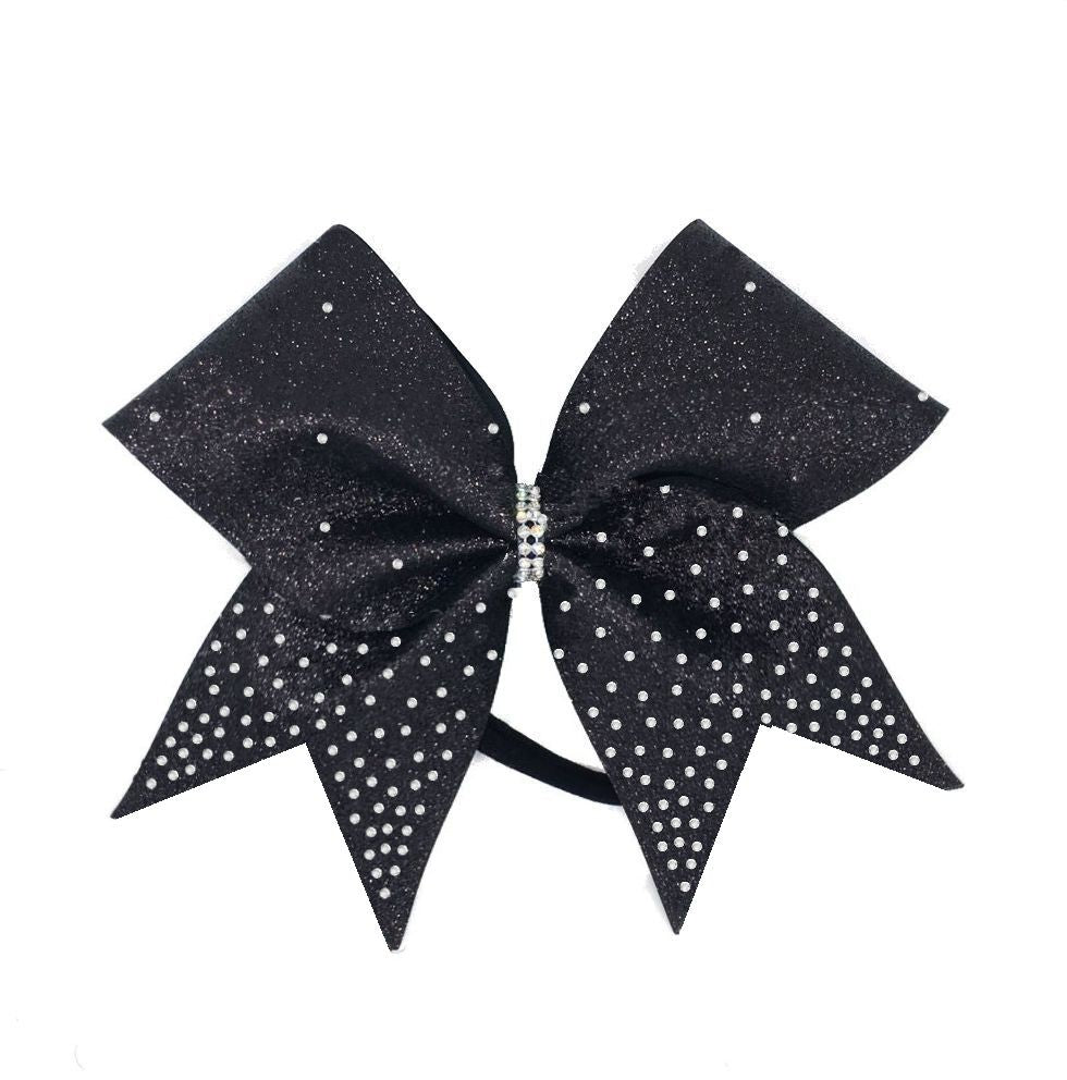 Ready to Ship! 3" Rhinestone Light Loop and Tail Scatter Cheer Bow S