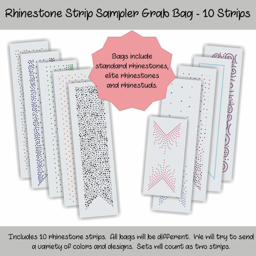 Rhinestone Strip Sampler Grab Bag - 10 Strips – Cheer Bow Supply