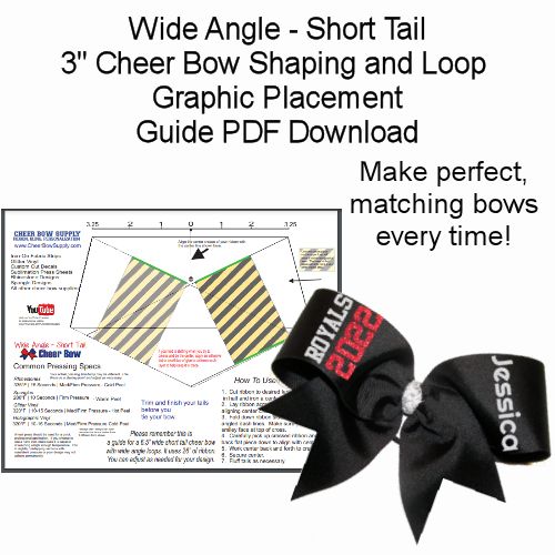 How to make a Glitter Cheer Bow with Text and Graphics, Cheer Bow Tutorial