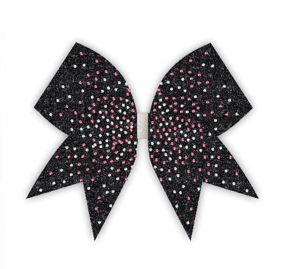 Two Color Central Fade Split Rhinestone Cheer Bow Set (2 Strips ...