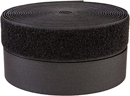 1.5 Black One Piece Double-Sided Velcro For Cheer Cuffs - 1 Foot