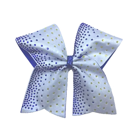 Shown on white mystique fabric with inner cobalt and outer citrine